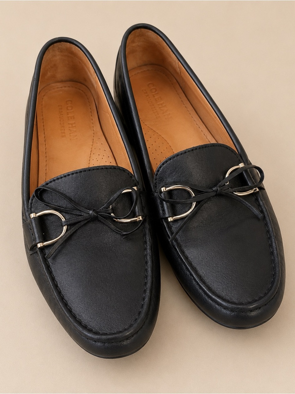 ✨ Lauren Ralph Lauren Bailey Black Leather Driving Loafers Size 9 ✨